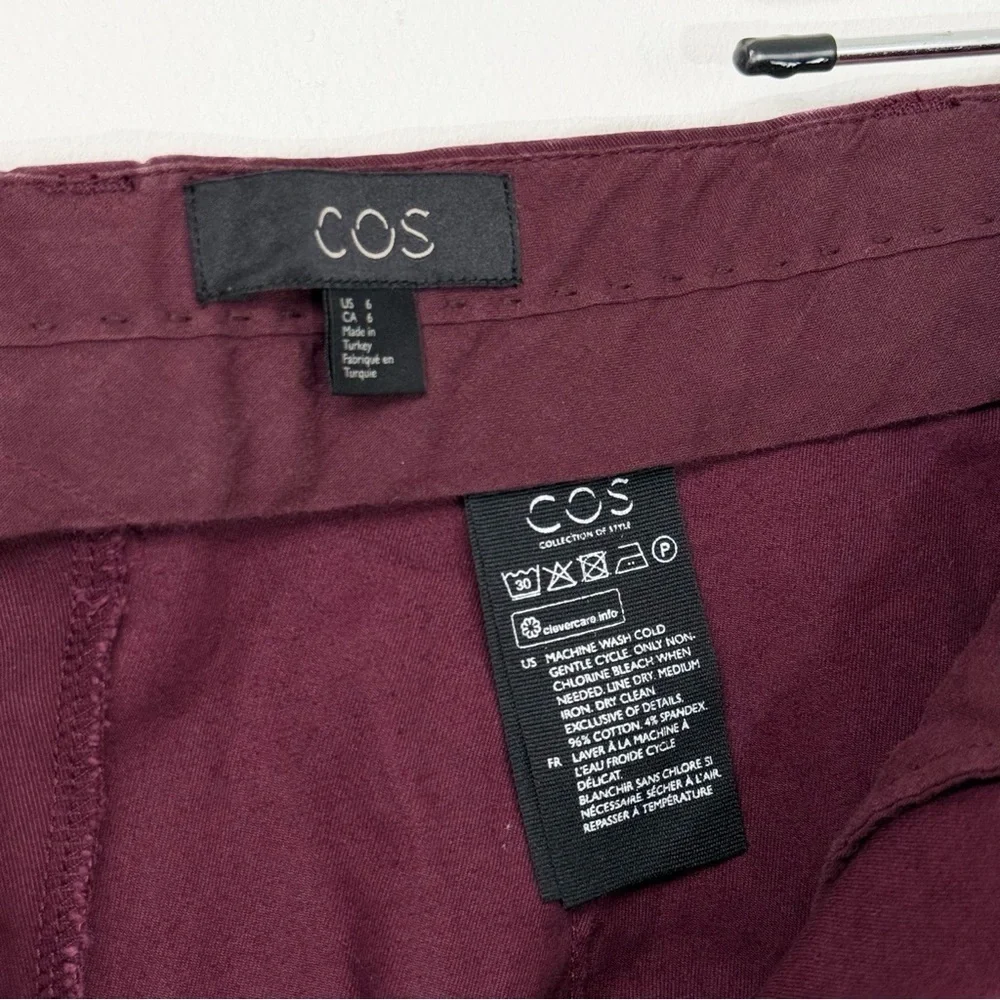COS burgundy trouser